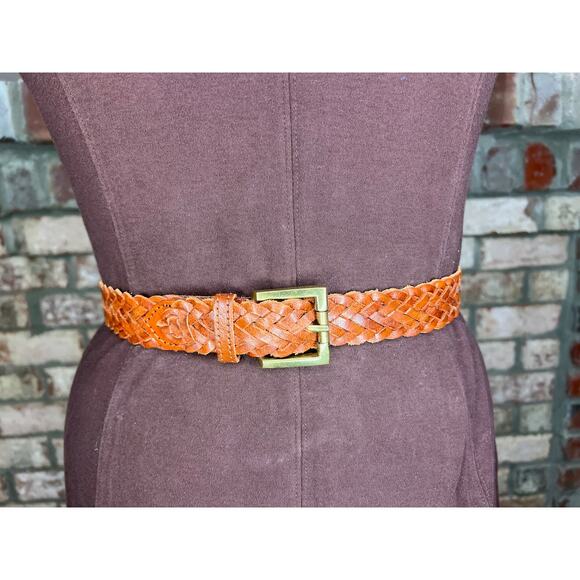 Split leather belt brown size small - Picture 1 of 11